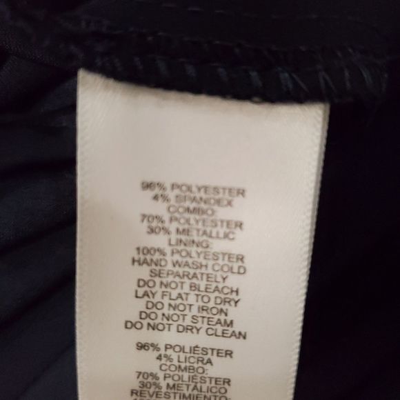 Alex Evenings Navy Sleeveless Gown Sz14P - Picture 11 of 16